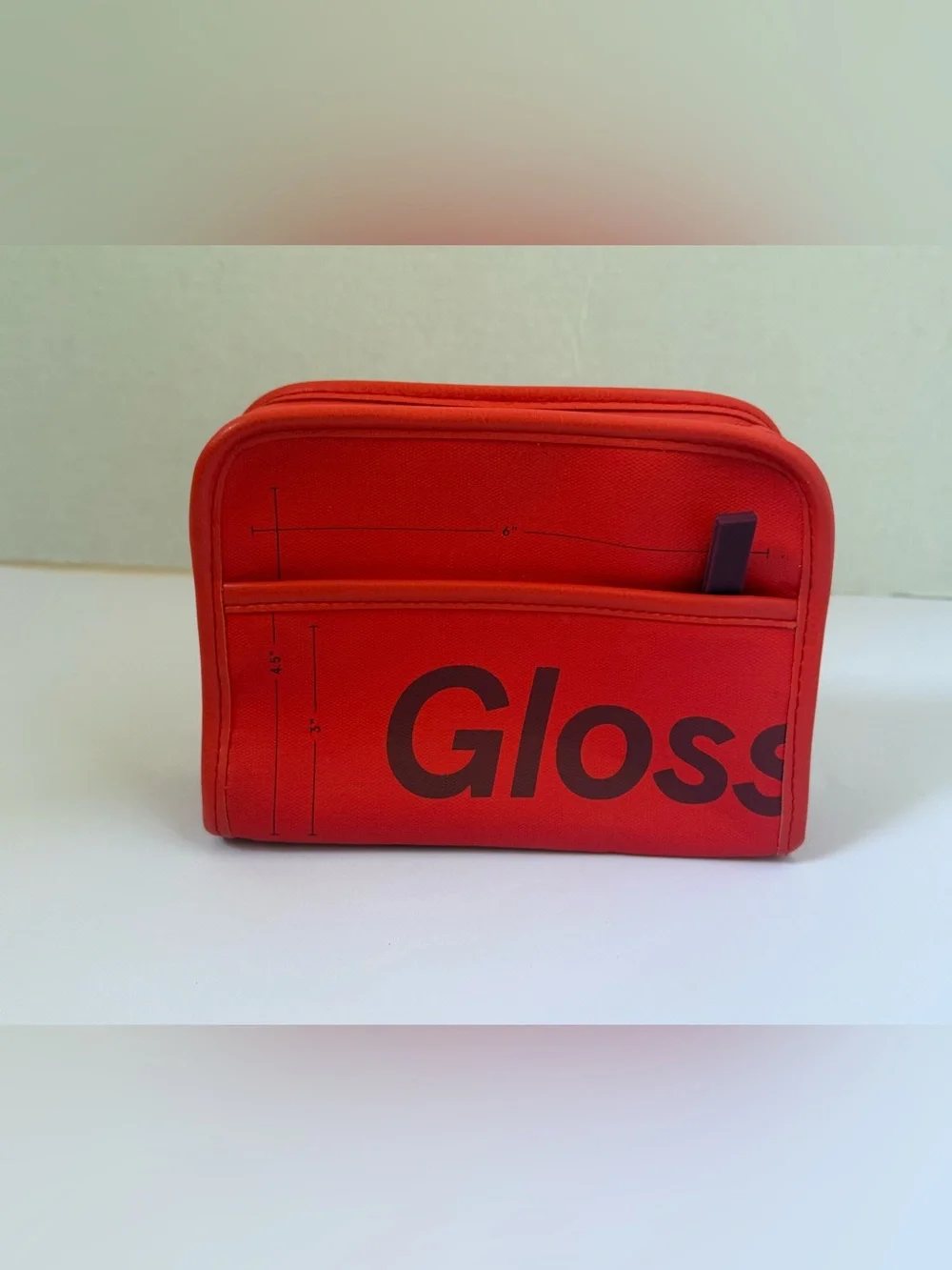 Glossier Atlanta Exclusive Mini Red Beauty Makeup Bag